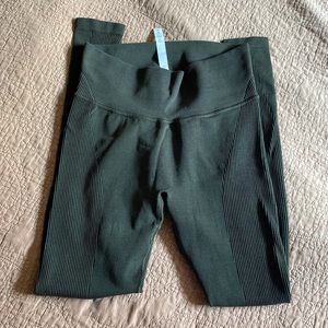 Lululemon Thick Ribbed Leggings Olive Wunder Under?